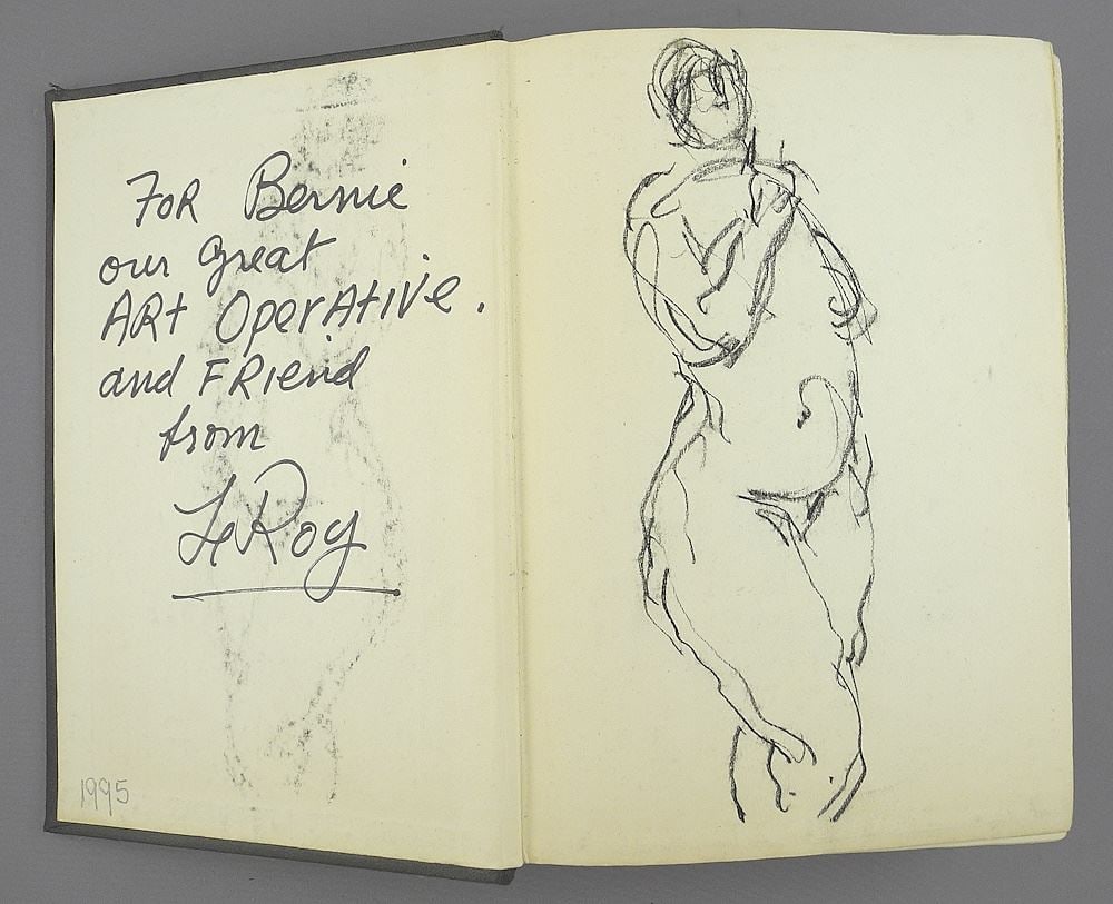 Book: The Sketches of LeRoy Jensen 1995, 8 1/4" x 6" x 1 3/4". (1 of 7)