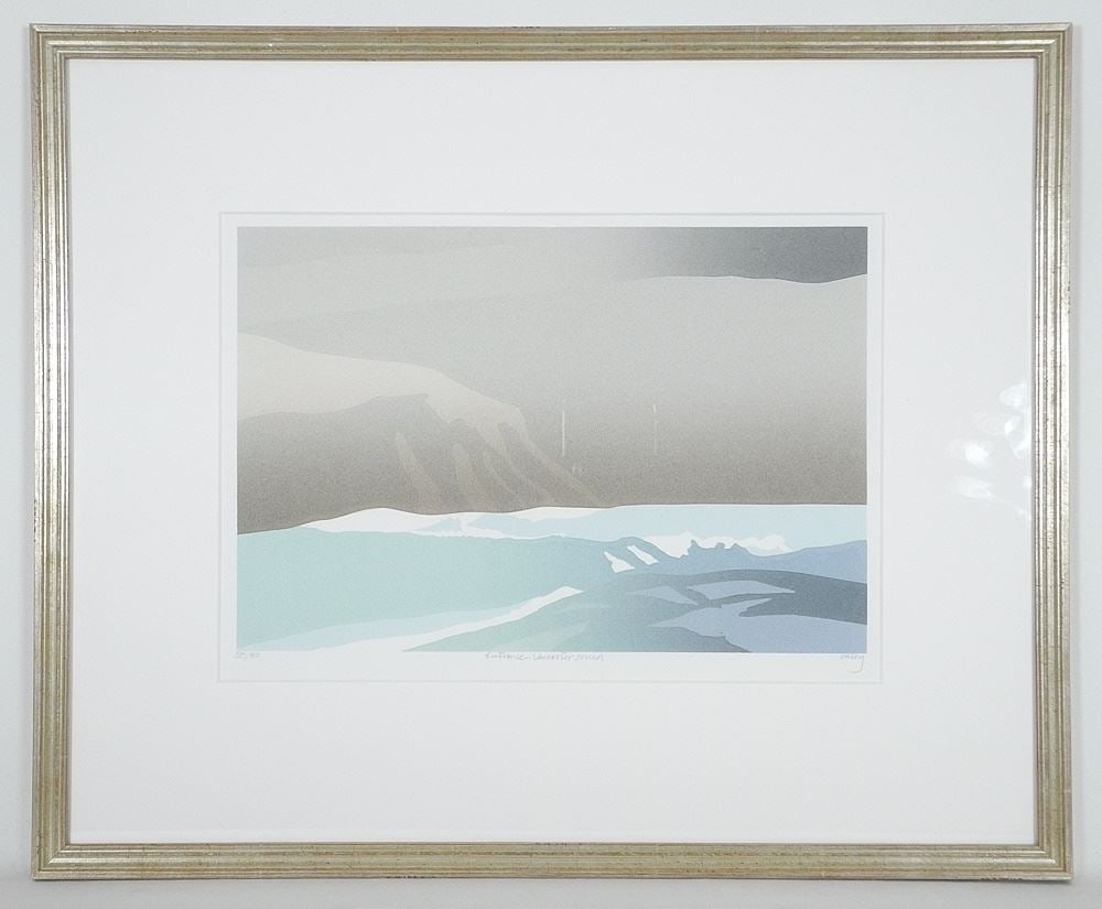 Serigraph signed (Toni) Onley, 11" x 15 3/4", "Entrance, Lancaster Sound" # 55/80. (1 of 5)