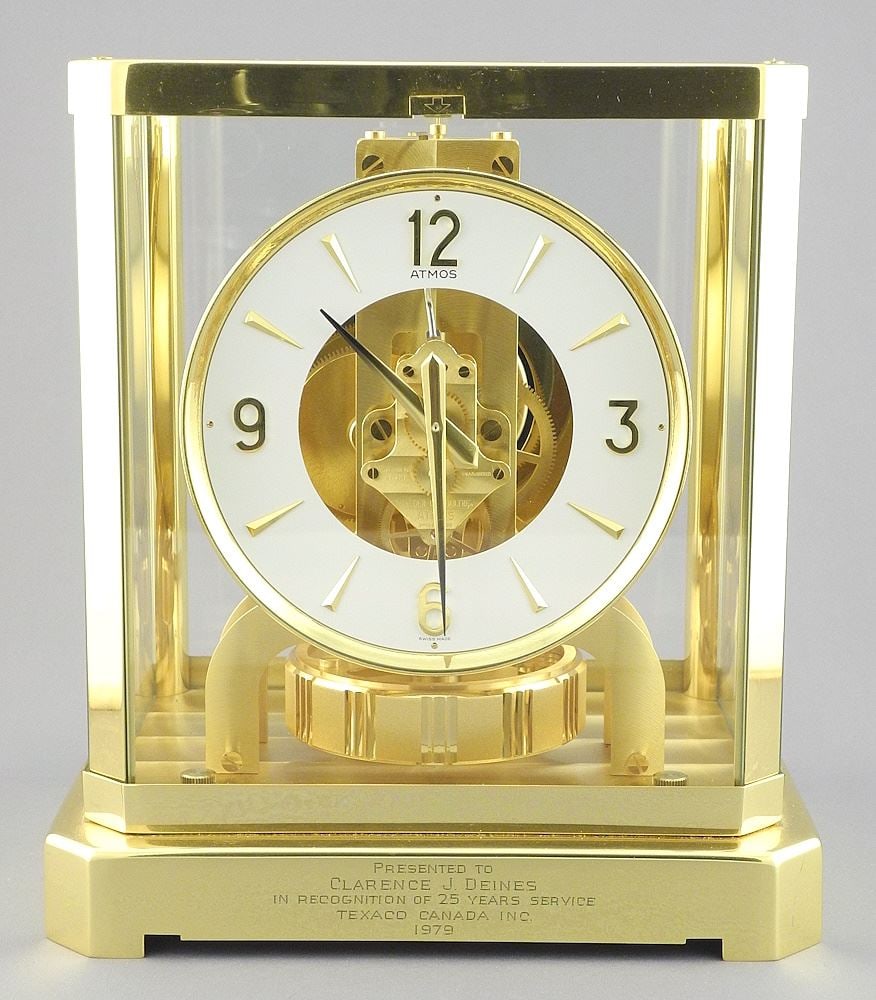 LeCoultre Atmos Clock, Serial 496278 , Inscribed, 9 1/8" x 8 1/4" x 6 3/8". (1 of 5)