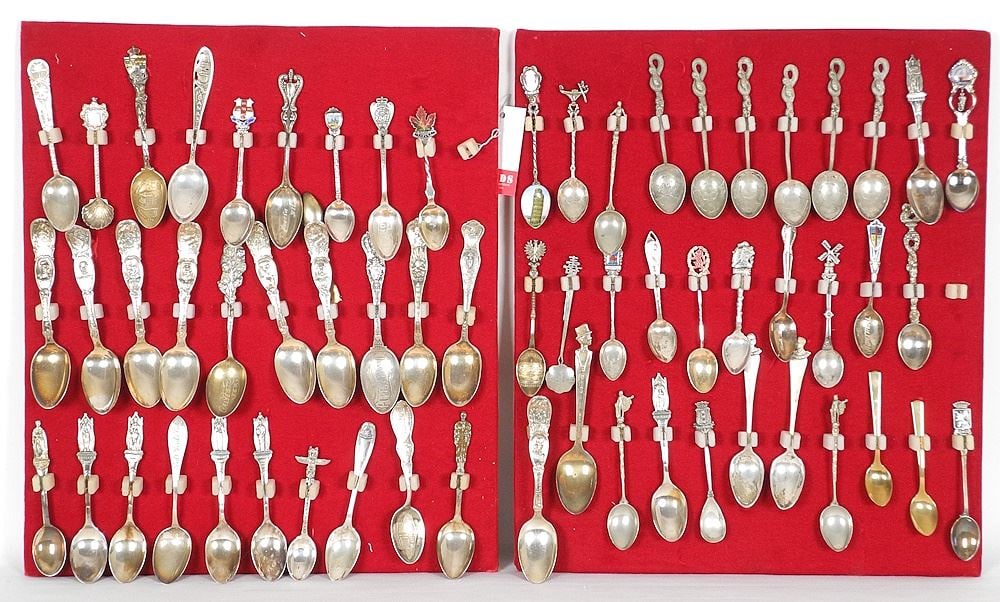 Collection of Sterling Silver & Silver Plated Souvenir Spoons. (1 of 4)