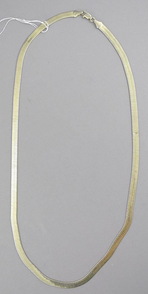 14K (stamped Italy 14K) Yellow Gold Necklace, 21"L & Unmarked Chain with Sterling Pendant, 21.86g. (1 of 6)