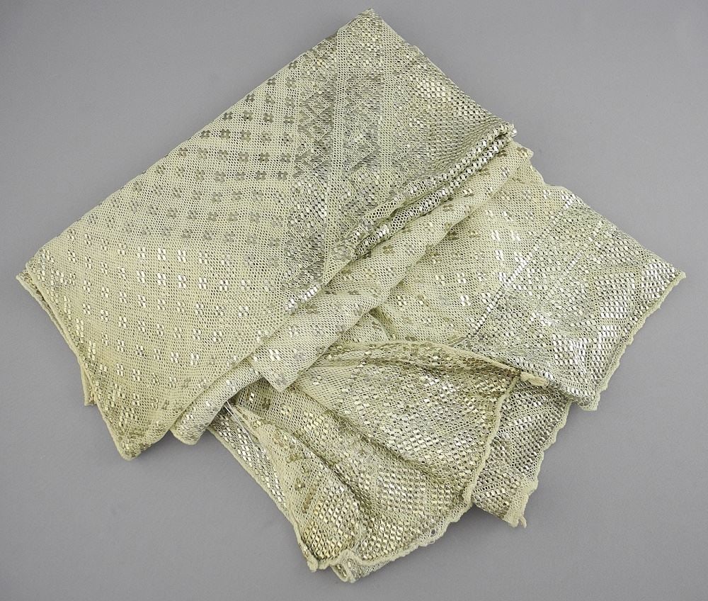 1920's Egyptian Assuit Shawl Approximately 19" x 80". (1 of 6)