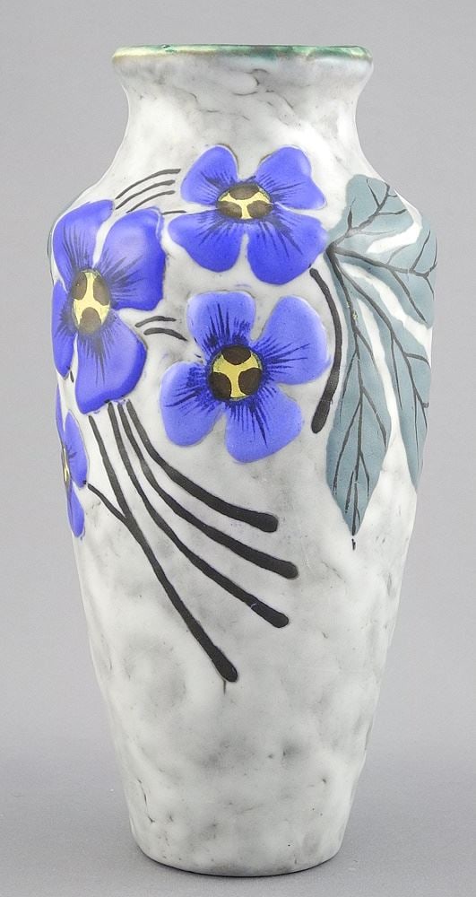 Pottery Vase signed (Louis) Dage, 7 1/2"h. (1 of 3)