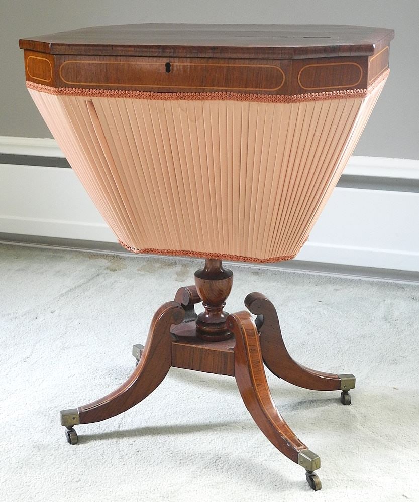 Early Victorian Work Box Table, Newer Interior, (1 of 7)