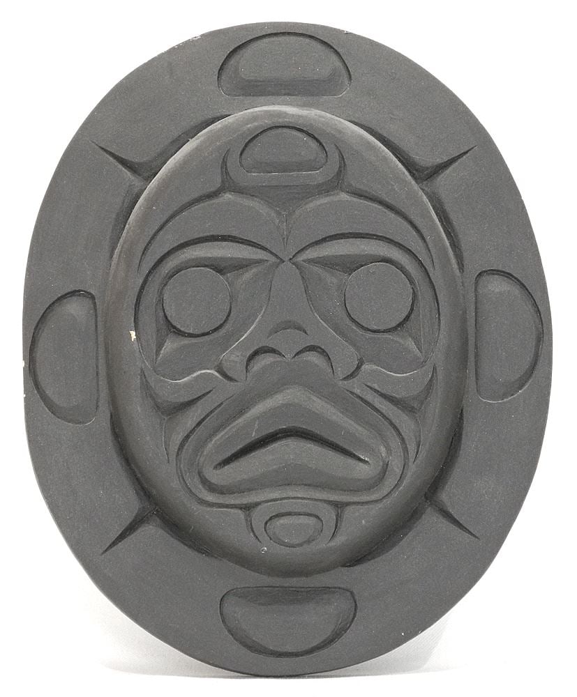 Northwest Coast "Moon" Plaque signed Earl A.R.Lace, 11 1/2".: Northwest Coast "Moon" Plaque signed Earl A.R.Lace, 11 1/2".