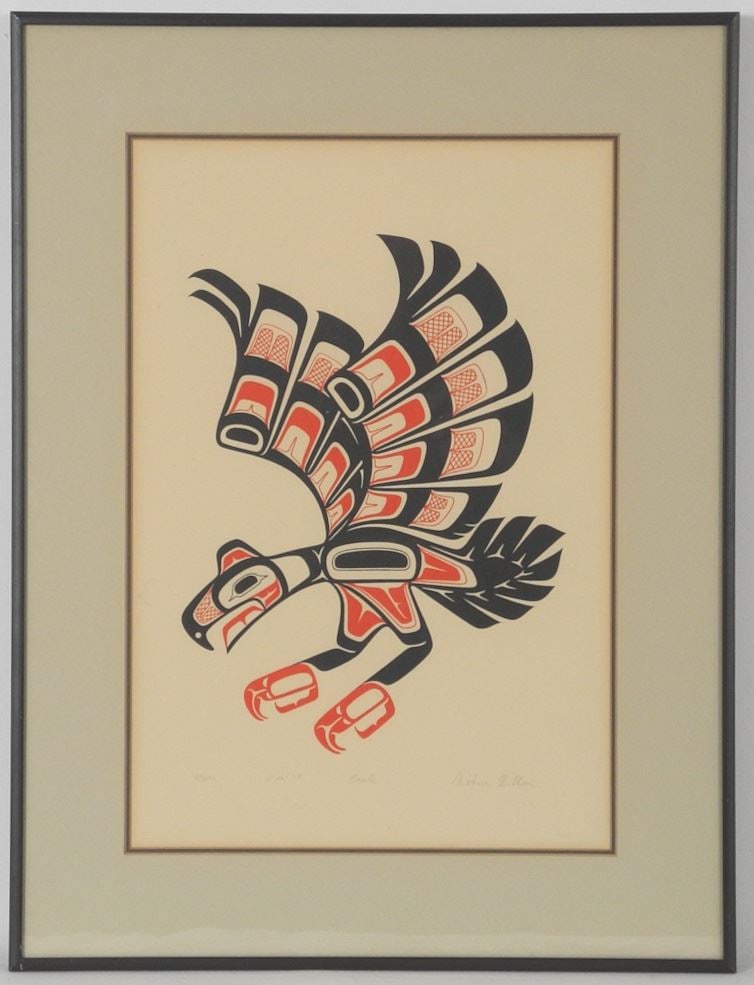 Serigraph signed Arthur Bolton, 15 3/8" x 10 3/8", "Eagle" #149/250'79.: Serigraph signed Arthur Bolton, 15 3/8" x 10 3/8", "Eagle" #149/250'79.