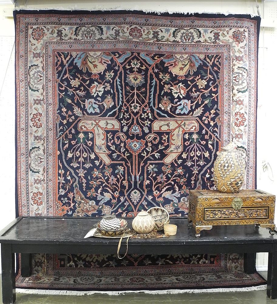 Hand Knotted Wool Carpet Approximately 8'3" x 10'5". (1 of 4)