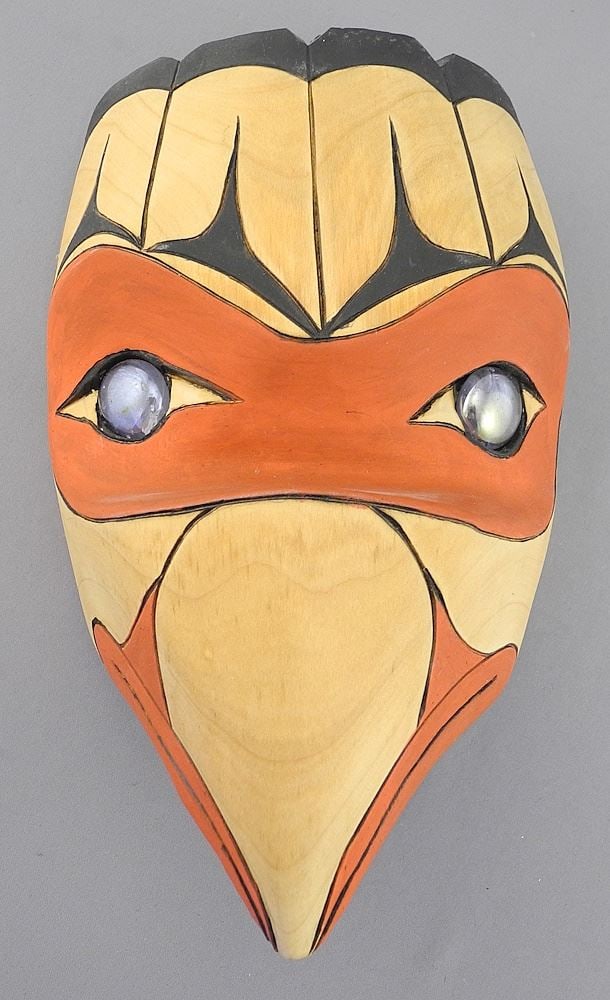Miniature Northwest Coast "Eagle" Mask signed Shannon Peter. (1 of 4)