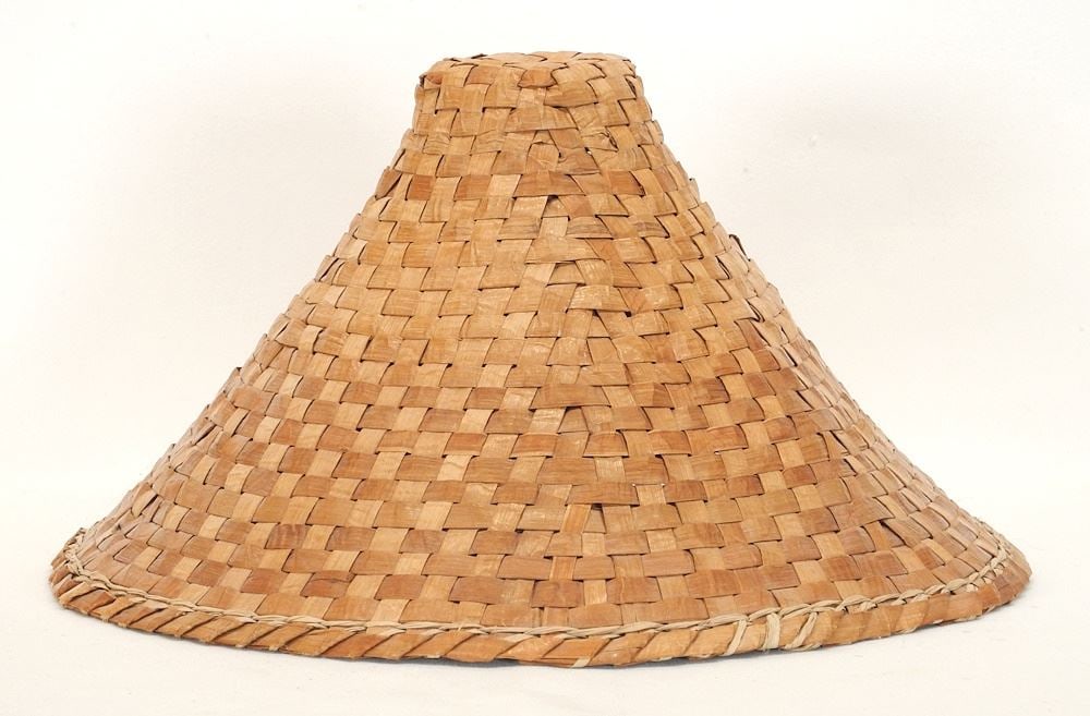 Salish Basketry Hat, 8 1/4" x 15 1/4" Diameter. (1 of 2)