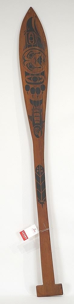Northwest Coast Paddle signed Scott Walsh'07, 48"L. (1 of 3)