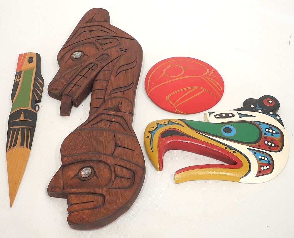 Collection of Northwest Coast Carvings: Whitesell / Underwood / Yellow / Joseph. (1 of 2)