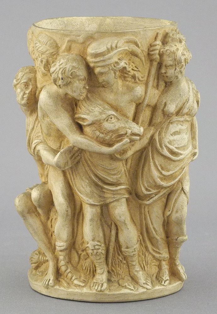 Italian Grand Tour Souvenir Terracotta Vase, 3 7/8"h.: Italian Grand Tour Souvenir Terracotta Vase, 3 7/8"h.