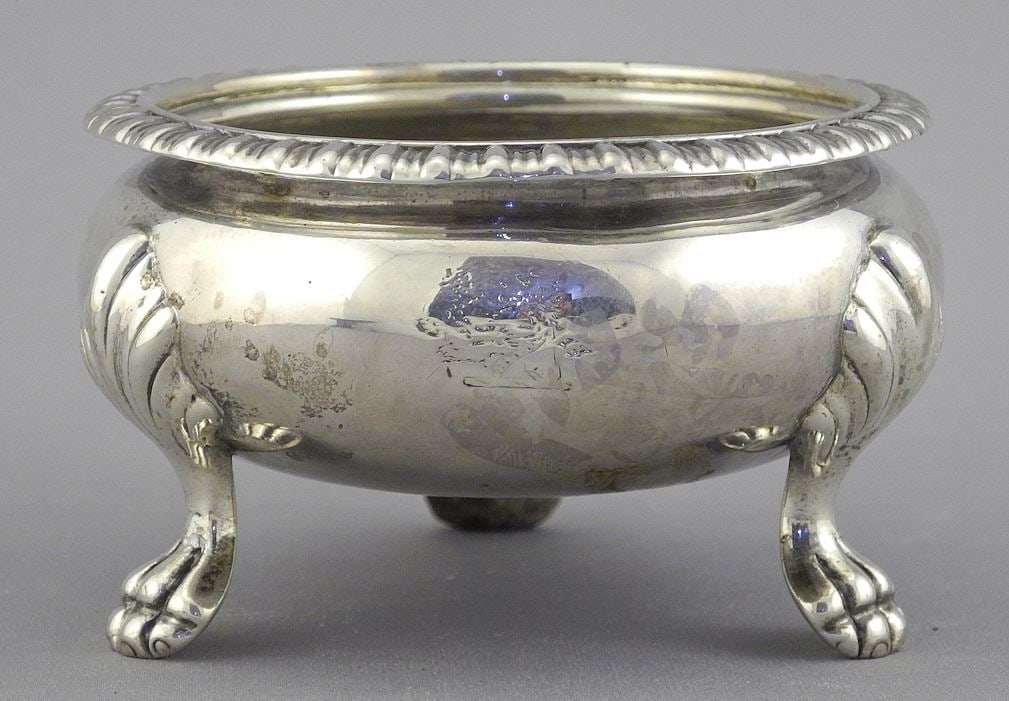 Georgian Silver Open Salt Cellar, 3 3/8" Diameter, 144g. (1 of 5)