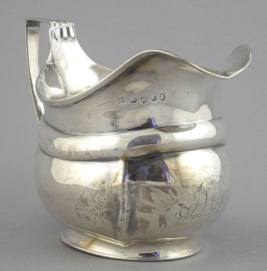 Georgian Silver Cream Jug, 5 1/2"L, 124g. (1 of 5)
