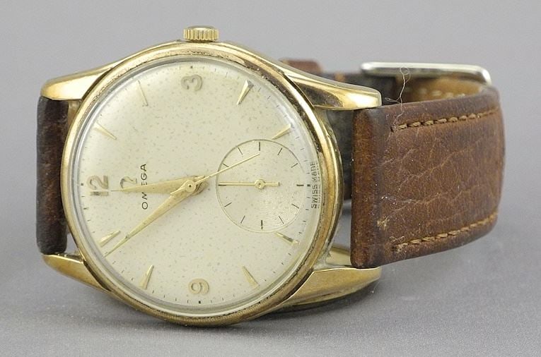 Dennison 9K Omega Cal 267 Men's Watch, C.1959 with Modern Work.: Dennison 9K Omega Cal 267 Men's Watch, C.1959 with Modern Works....also with original works.