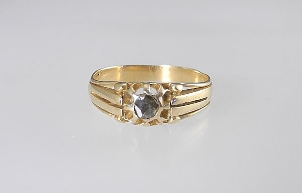 Antique 14K (tested) Gold & Diamond Ring, Size 6 3/4, 3.19g. (1 of 3)