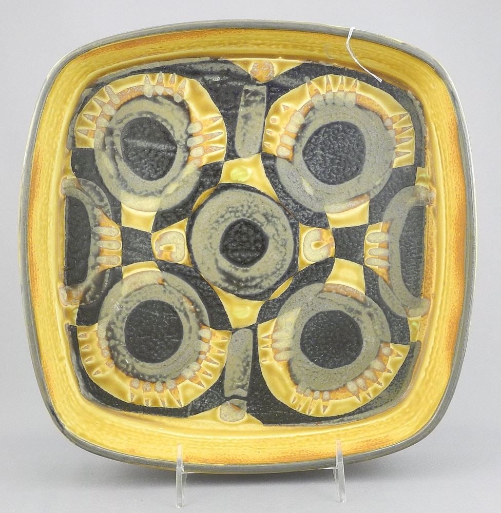 Royal Copenhagen "Baca" Fajance Dish Design: 2" x 10 1/4" x 10 1/2" Johanne Gerber.: Royal Copenhagen "Baca" Fajance Dish Design: 2" x 10 1/4" x 10 1/2" Johanne Gerber.