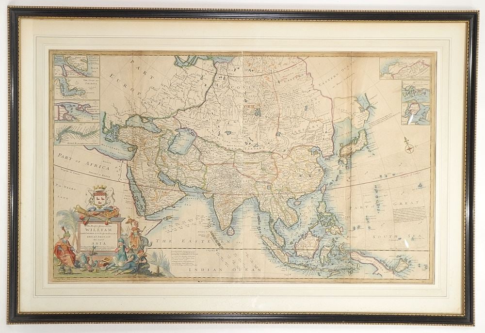Antique Map: "Map of Asia" Herman Moll, 23" x 38 1/8". (1 of 10)