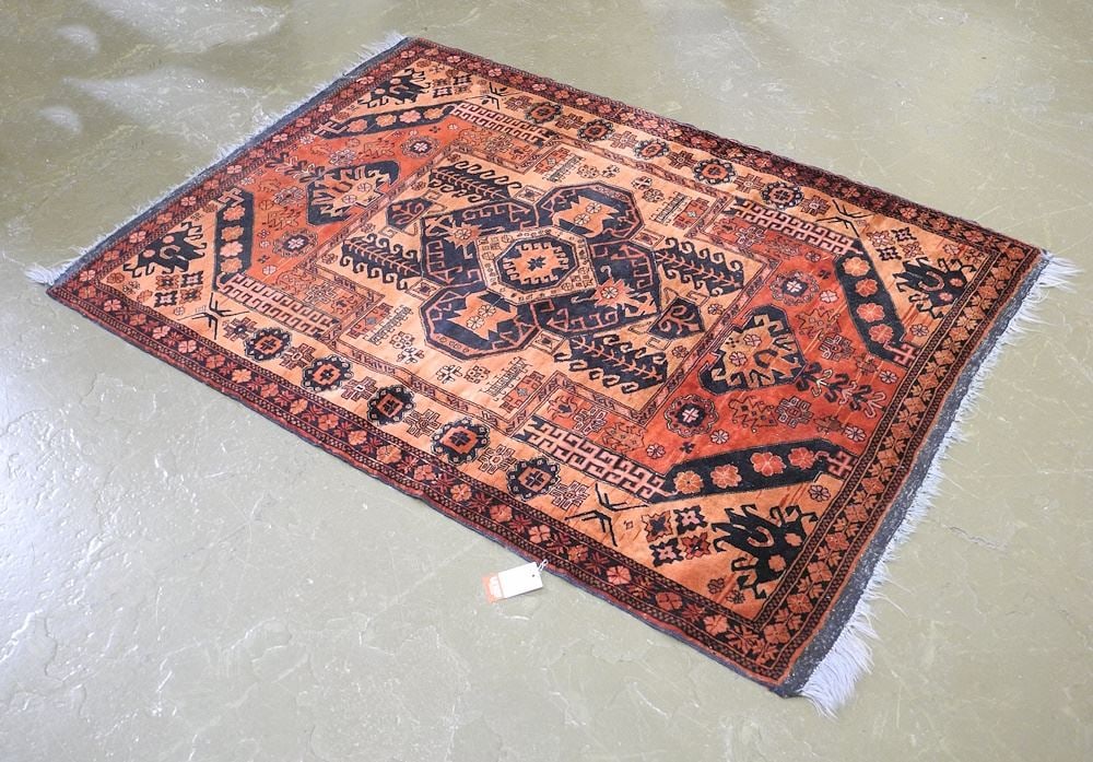 Hand Knotted Persian Carpet Approximately 5'8" x 3'4".: Hand Knotted Persian Carpet Approximately 5'8" x 3'4".