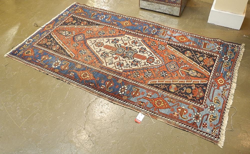 Old Caucasian Carpet Approximately 6' x 3'4" (as found/condition noted) (1 of 4)