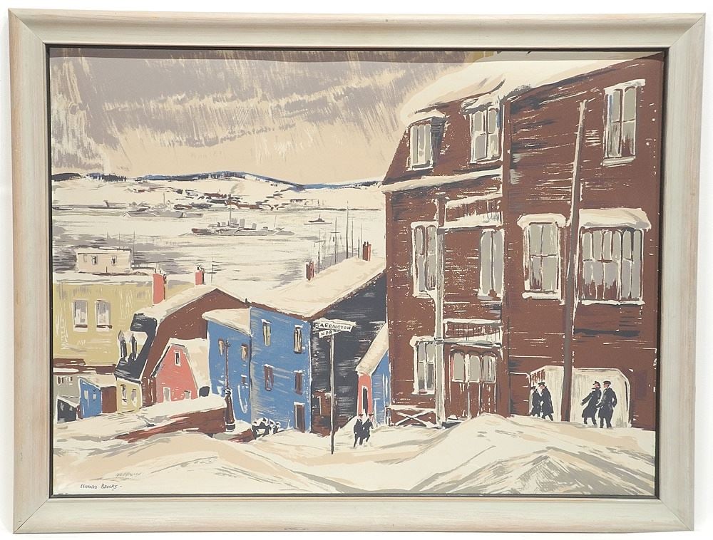 Sampson Matthews Silk Screen After Leonard Brooks, 19 1/4" x 20 1/4", "Halifax". (1 of 7)