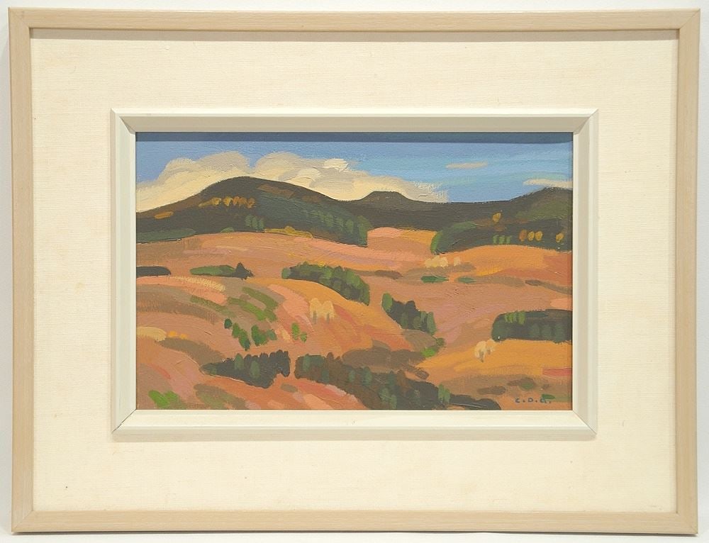 Oil on Canvas Monogrammed CDG (Colin D. Graham), 9" x 14", "Heather Country".: Oil on Canvas Monogrammed CDG (Colin D. Graham), 9" x 14", "Heather Country".