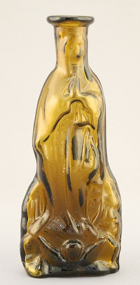 Holy Water Glass Bottle / Decanter, 5 3/4"h (no stopper). (1 of 2)