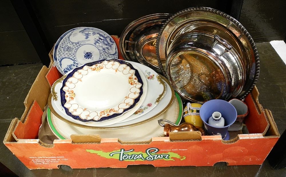 Collection of Estate China Wares / Silver Plated Dishes / Wedgewood. (1 of 1)