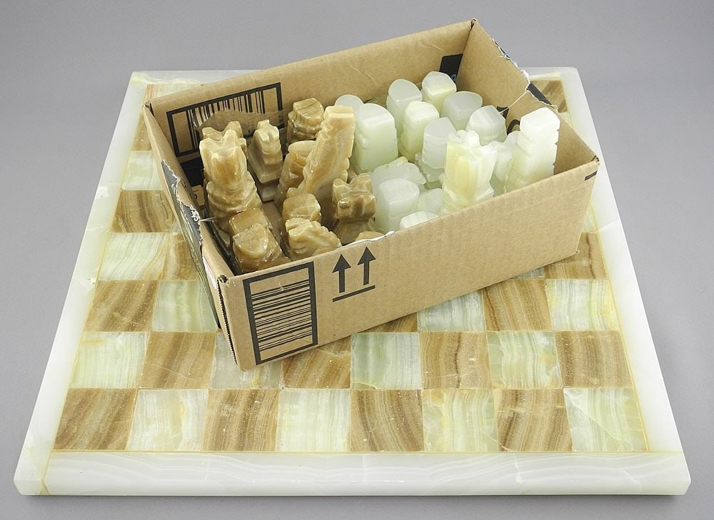 Onyx Chess Set, 14 1/4" x 14 1/4". (1 of 3)