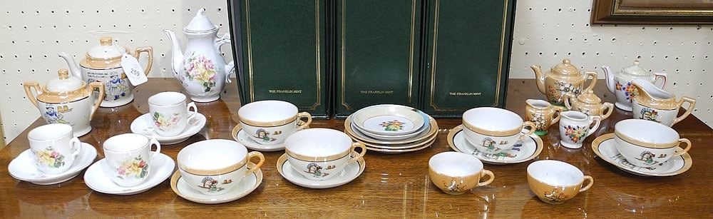 Japanese Porcelain Child's Tea Set with Other Pieces. (1 of 3)