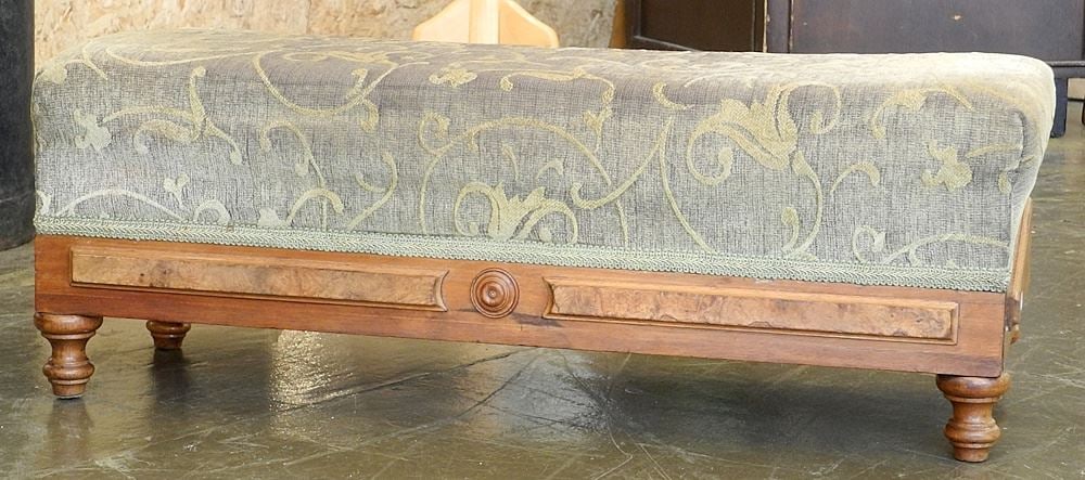 Canadiana Walnut Prayer Bench, 30 1/2"h.: Canadiana Walnut Prayer Bench, 30 1/2"h.