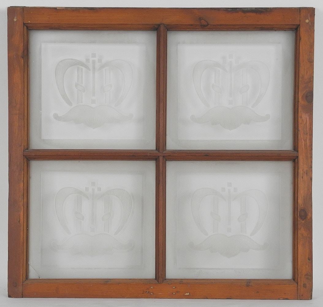 4 Panel Frosted Glass Window Pane, 24" x 25". (1 of 1)