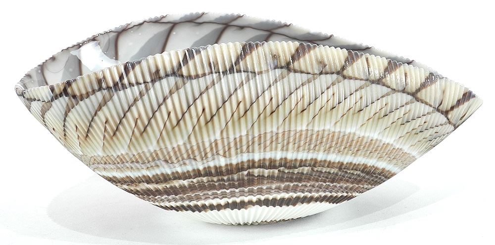 Murano Glass "Shell" bowl, 16 3/4"L. (1 of 3)