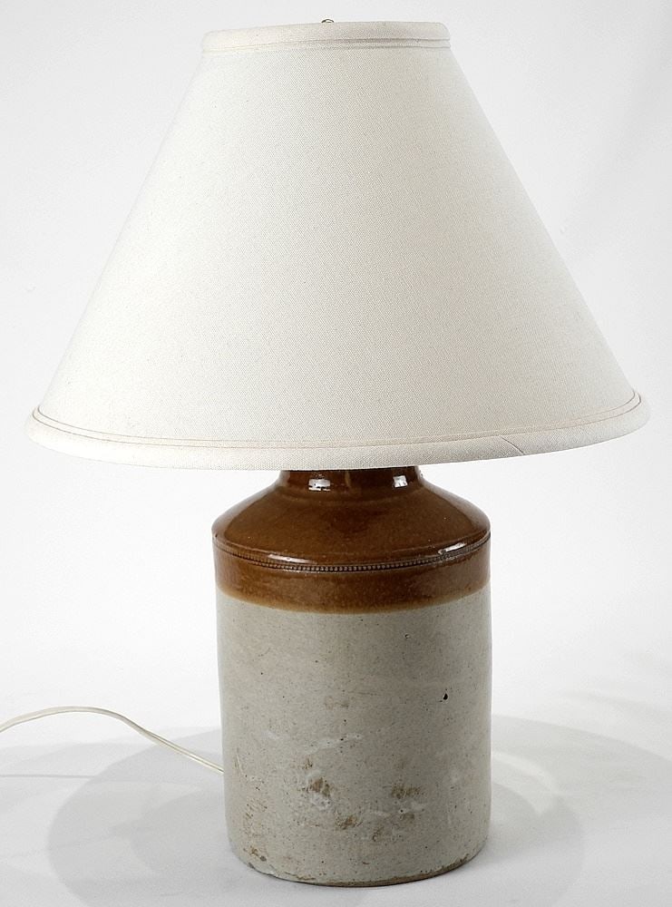 Stoneware Jug Lamp.: Stoneware Jug Lamp.