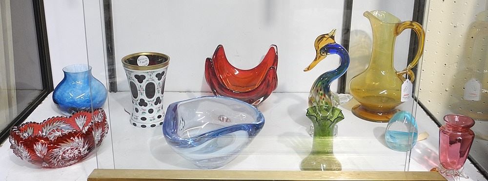 10 Pieces of Art Glass / Paperweight / Caithness 4" Vase / Pitcher etc. (1 of 1)