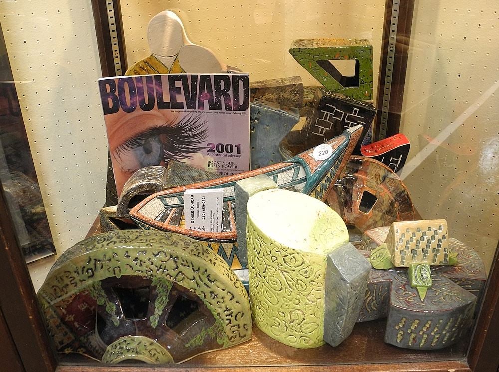 Eleven Ceramic Vessels & Sculptures Monogrammed & Attributed to Denise Duncan, 5 1/2 - 9 1/4". (1 of 1)