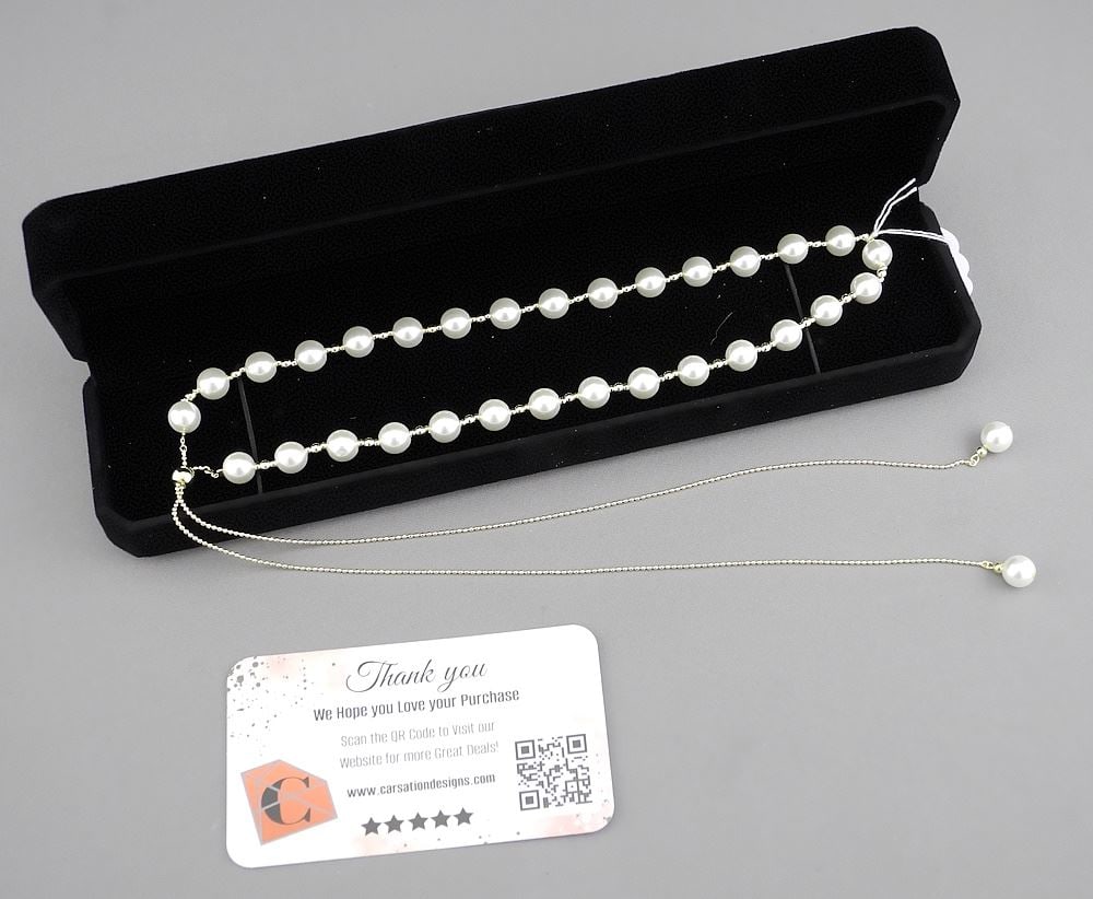 14K Gold Plated Cultured Pearl Necklace, 16" - 32".: 14K Gold Plated Cultured Pearl Necklace, 16" - 32".