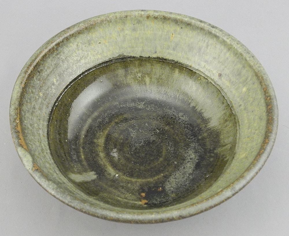 Stoneware Bowl Impressed (Bob) Kingsmill Okanagan Mission 1970, 6 7/8" Diam.: Stoneware Bowl Impressed (Bob) Kingsmill Okanagan Mission 1970, 6 7/8" Diam.