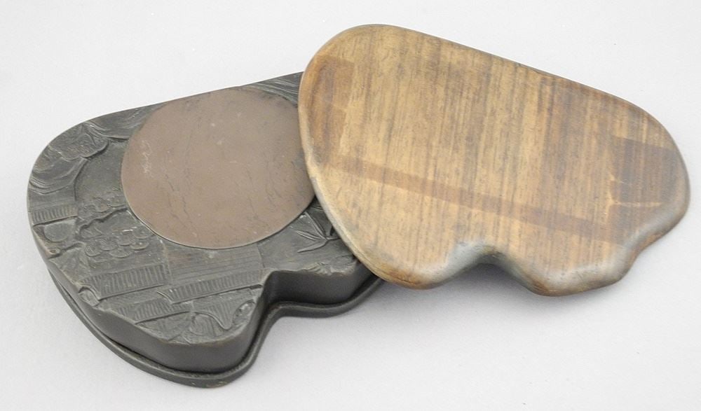 Duan Inkstone, Guangxu Mark & Period 6"w.: Duan Inkstone, Guangxu Mark & Period 6"w.