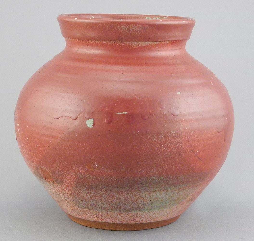 Stoneware Vase signed (Walter) Dexter Kelowna, Canada, 6"h. (1 of 3)