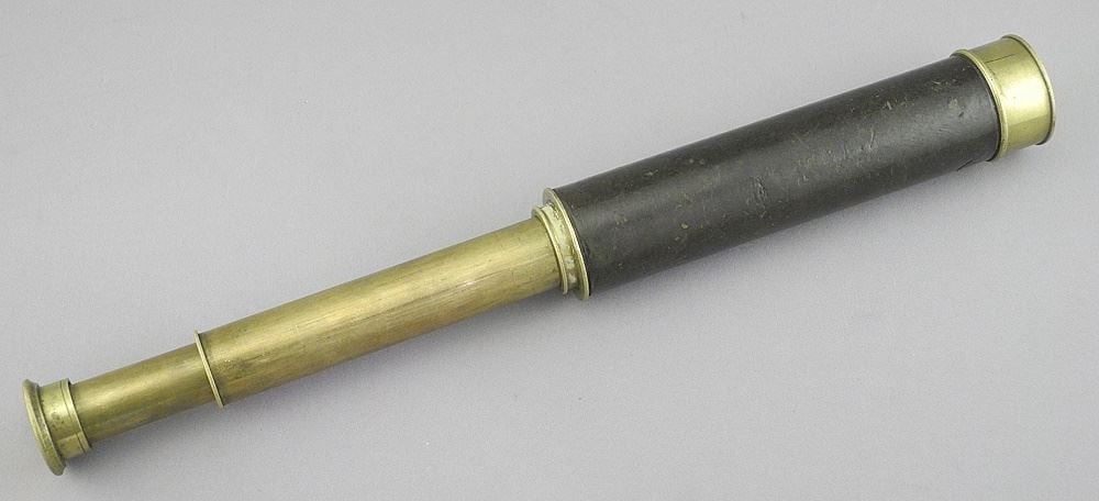 Marine Brass & Leather Extendable Spotter Scope, 13 1/2". (1 of 4)