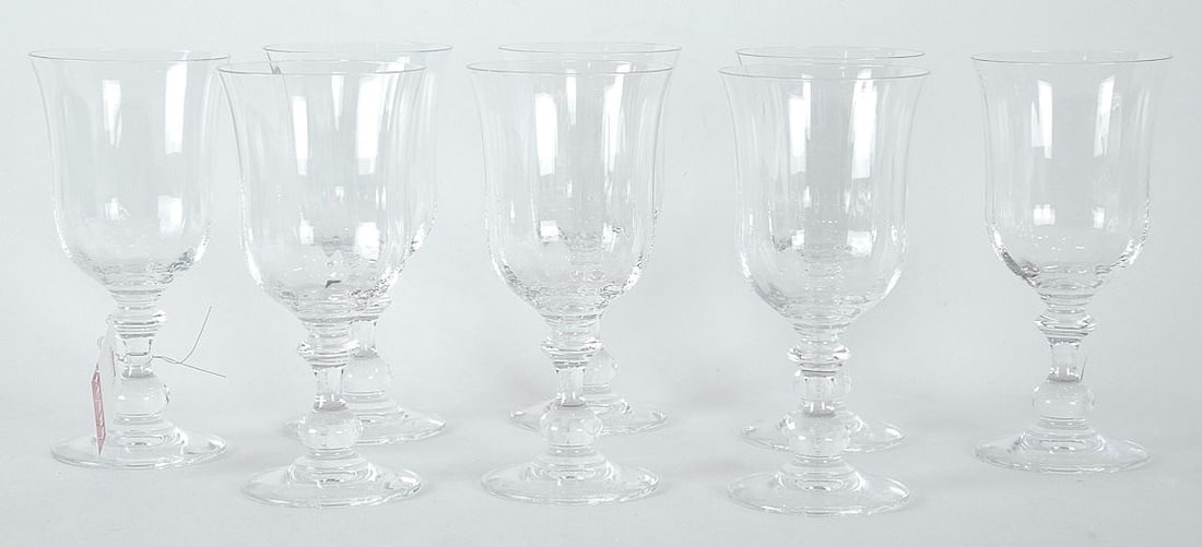 8 Fine Crystal Water Goblets, 7 1/2" h. (1 of 3)