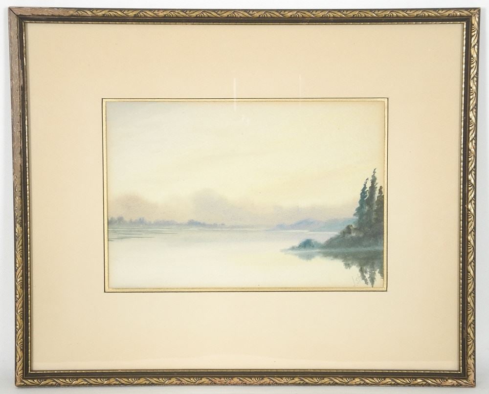 Watercolour signed J.S. (James Stuart) Pearce, 6 1/4" x 9 1/8", "Bute Inlet B.C.". (1 of 4)