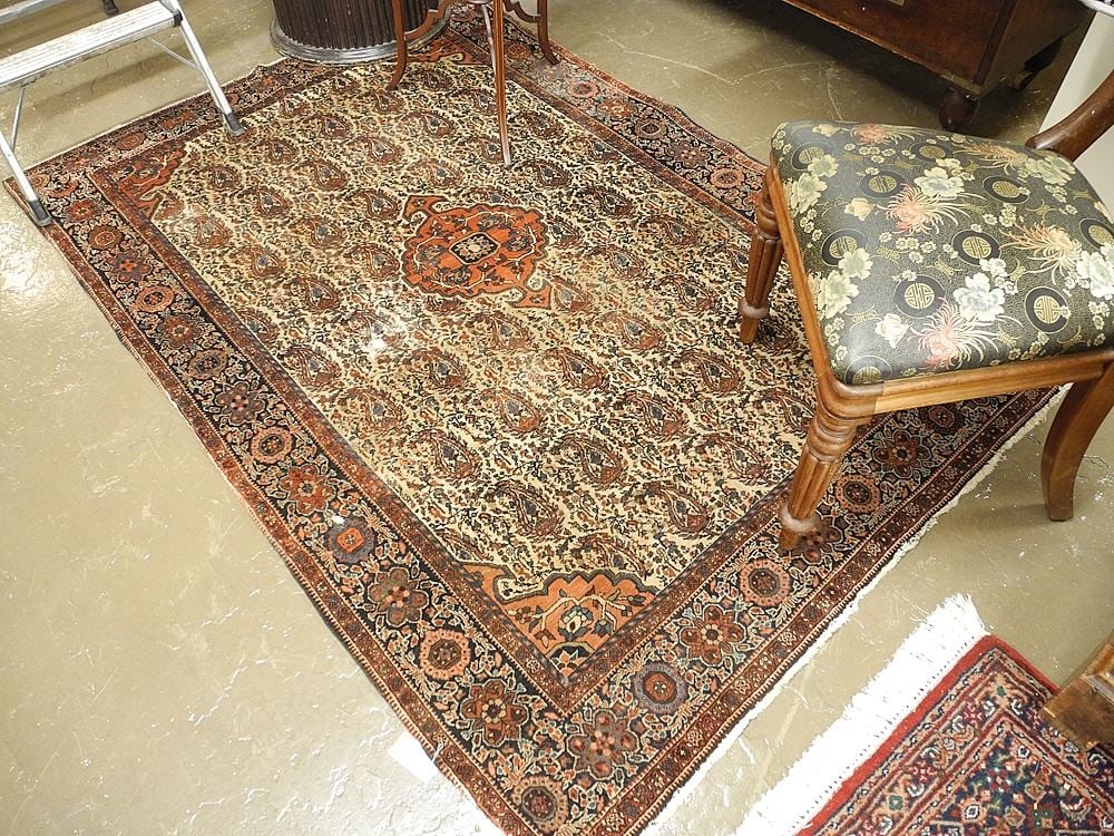 Old Hand Knotted Persian Carpet, 6'4" x 4'4" (as found). (1 of 2)
