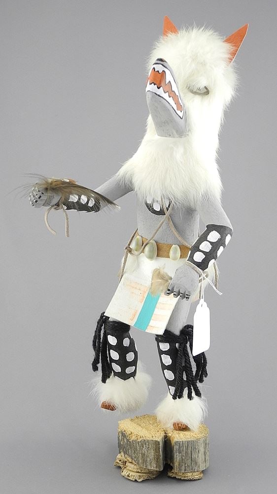 Navajo Kachina Doll "Wolf" signed Henry Sloan, 16"h. (1 of 4)