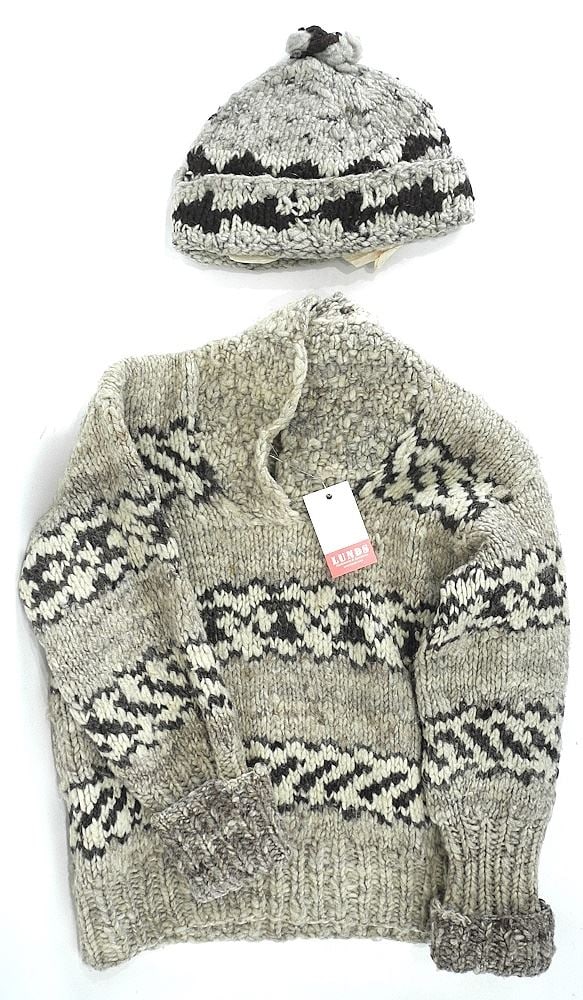 Old Child's Cowichan Sweater & Toque: Old Child's Cowichan Sweater & Toque