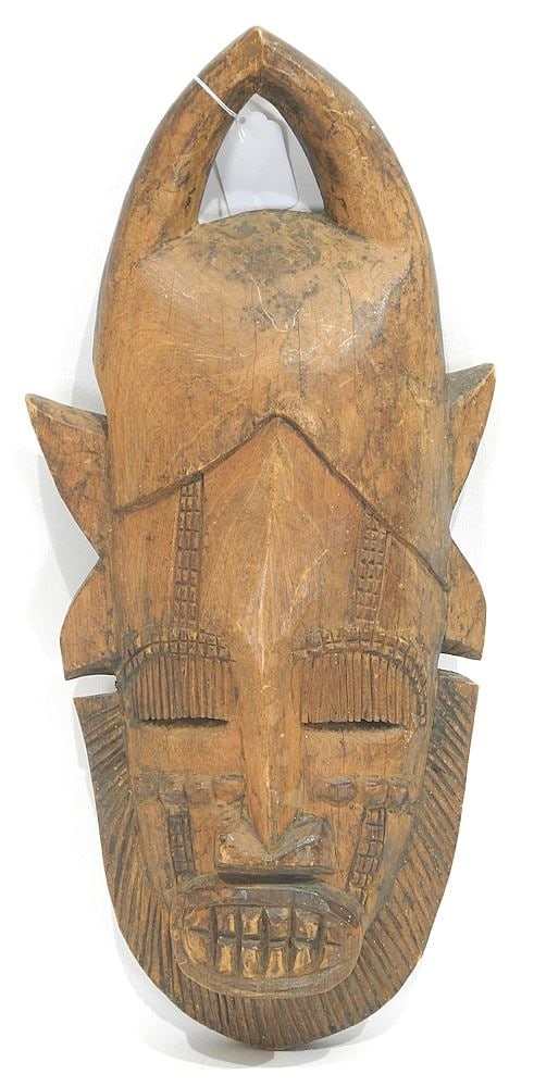 Senufo-Style African Mask, 17"h.: Senufo-Style African Mask, 17"h.