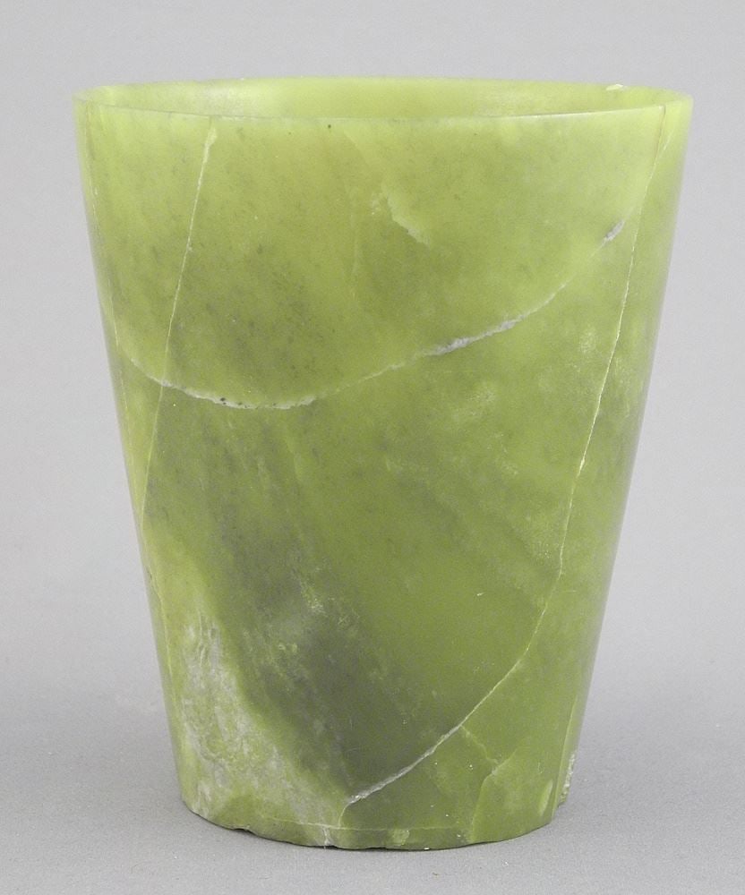 Jade Beaker Cup, 4 3/4"h, 449g.: Jade Beaker Cup, 4 3/4"h, 449g.