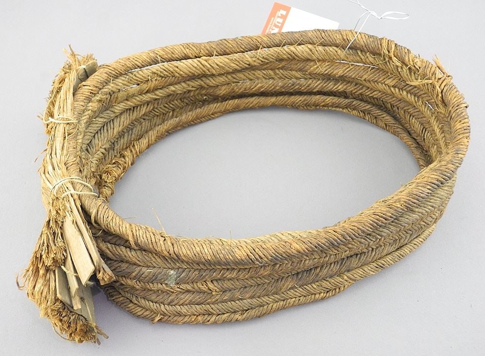 Kwagiulth Wrapped Cedar Hamatsa Head Ring Approximately 2 1/4" x 8" Diam. (1 of 3)