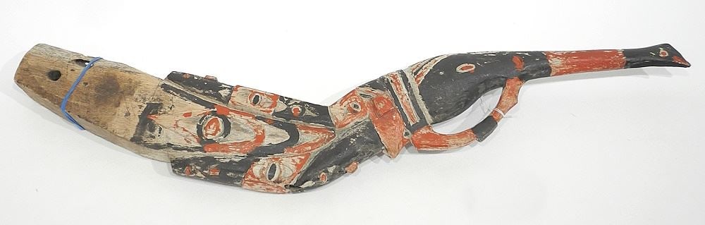 C.1950 Sentani Tribe Canoe Prow, Demte Region, North Coast PNG, 23"L. (1 of 4)
